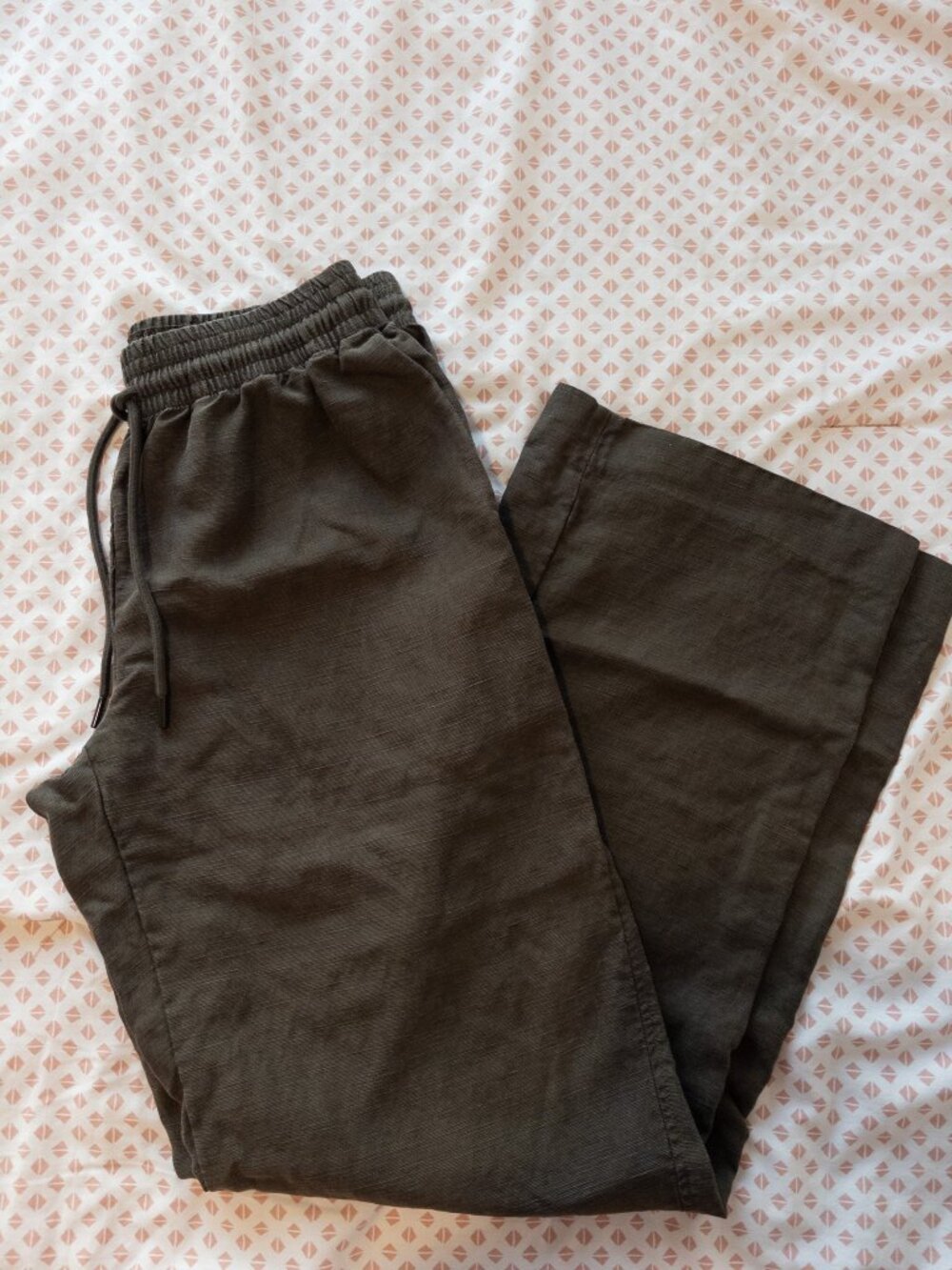 Aritzia Wilfred CruiseLinen Thesis Pants Green Linen